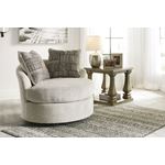 Soletren Stone Fabric Swivel Accent Chair 95104-3