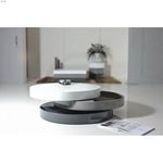 Trio-3 Lacquer 3 Tone White and Grey Round Coffee