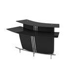 Broadway Modern Black Glass Top Bar Unit By Chintaly