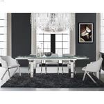 Cloud Stainless Steel Glass Exendable Dining Table 3
