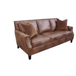 Leaton Brown Sugar Leather Sofa 509441 By Coaster