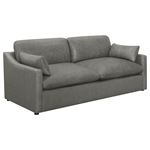 Grayson Grey Leather Sofa 506771 By Coaster