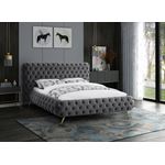 Delano Grey Velvet Tufted Upholstered Bed-3