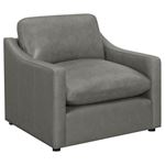 Grayson Grey Leather Chair 506773 By Coaster