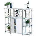 Gallimore Modern White Bar Cabinet Wine Storage 182757