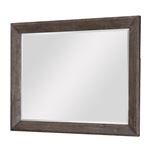 Facets Beveled Landscape Mirror in Mink with Silver Undertones By Legacy Classic