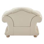 Apolo Tufted Ivory Leather Chair By ESF Furniture 3
