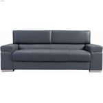 Soho Grey Leather Sofa and Love Seat 3