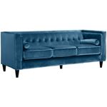 Taylor Light Blue Velvet Tufted Sofa Taylor_Sofa_Light Blue by Meridian Furniture