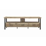 Weathered Pine 71 inch 3 Drawer TV Stand 721891-3