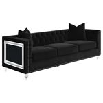 Delilah Black Velvet Tufted Sofa 509361 By Coaster