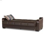 Uptown Brown Leatherette Sofa Bed-3