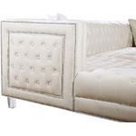 Moda Cream Velvet Upholstered Tufted Sectional-3