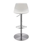 Rudy White Adjustable Bar Stool 05204WHT by Euro Style