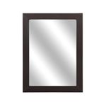 Lorenzi Dark Brown Upholstered Rectangle Mirror 2220DBR-6 by Homelegance