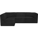 Ollie 98 inch Black Boucle Fabric Sectional By Meridian Furniture