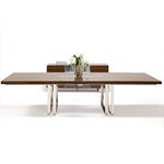 Galway Double Pedestal Walnut Lacquer Dining Table by Sharelle furnishings