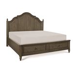 Brookhaven Rustic Dark Elm Storage Panel Queen Bed By Legacy Classic