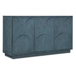 Melange Round Valley Blue 64 inch Three Door Entertainment Credenza 628-55052-45 By Hooker Furniture