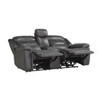 Kennett Dark Gray Leather Power Reclining Loves-3