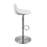 Rudy White Adjustable Bar Stool 05204WHT side