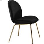 Paris Black Upholstered Velvet Dining Chair - Go-3