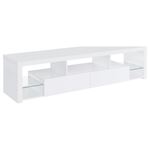 Jude High Gloss White 2 Drawer 71" TV Stand 704251 By Coaster