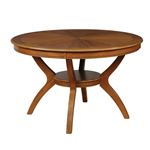 Nelms Brown 48 inch Round Dining Table With Shelf 102171 By Coaster