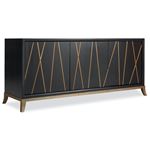 Black and Gold 64 inch Entertainment Console 5518-55464-BLK By Hooker Furniture