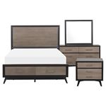 Raku Contemporary King 4pc Bedroom Set 1711-EK1*4 by Homelegance