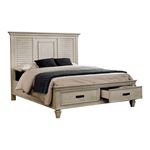 Franco Antique White Queen Storage Bed 205330Q By Coaster