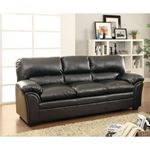 Talon Bonded Black Bonded Leather Sofa 8511BK-3 By Homelegance 3