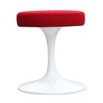 Red and White 16" Flower Stool Chair FMI9251 2