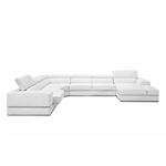 5106 Modern White Italian Leather Sectional- 3