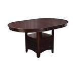 Lavon Espresso Round Dining Table With Storage 102671 By Coaster