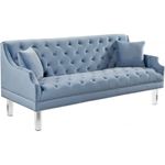 Roxy Sky Blue Velvet Tufted Sofa Roxy_Sofa_Sky Blue by Meridian Furniture