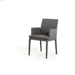 3036 Dex Modern Grey Leatherette Dining Chair