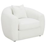 Isabella Natural White Kidney Shape Arm Chair 5-2