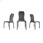Pulse Dark Grey Eco - Leather Dining Chair by Ca-3