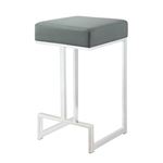 Modern Grey Leatherette Square Counter High Stool 105252 By Coaster