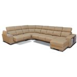 Modern 8312 Caramel Leather Sectional