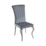 Carone Upholstered Side Chair Grey And Chrome 105073