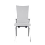 Molly White and Brushed Dining Side Chair Front