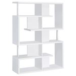 Hoover White Contemporary 5 Tier Bookshelf 800310 By Coaster