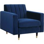 Lola Navy Velvet Tufted Chair Lola_Chair_Navy by Meridian Furniture