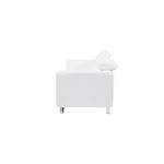 Modern White Leatherette Sofa U8210-3