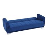 Barato Blue Upholstered Convertible Sofa Bed wi-4