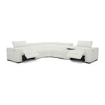 JM Picasso White Leather Reclining Sectional 2