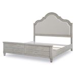 Belhaven Cal King Upholstered Panel Bed in Weathered Plank Finish Wood By Legacy Classic