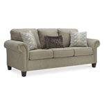 Shewsbury Pewter Fabric Rolled Arm Sofa 47202 By BenchCraft